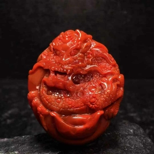 瓦西南红精工雕刻龙行天下吊坠手串项链吊坠挂件珠宝男女款礼物