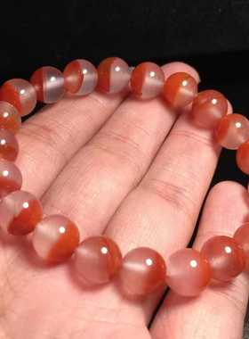 9mm精品南红玛瑙冰飘聚宝盆手串珠宝饰品diy配饰精美礼品时尚手串