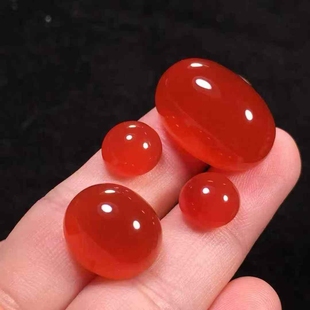 冰红南红玛瑙收藏级原矿天然保山料小庄料戒面吊坠耳钉四件套女