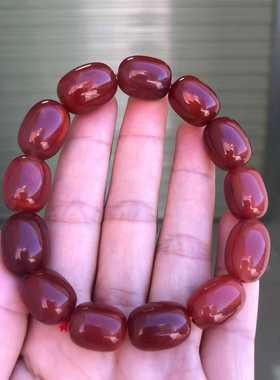 精品瓦西南红牛血红枣珠手串苏工雕刻挂件手把件吊坠手串文玩