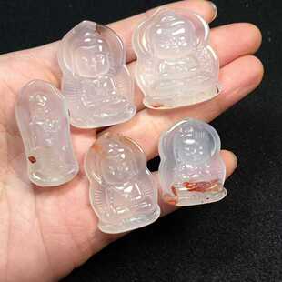 凉山南红玛瑙宝宝佛吊坠高冰手工雕刻收藏礼物珠宝首饰水晶玉石