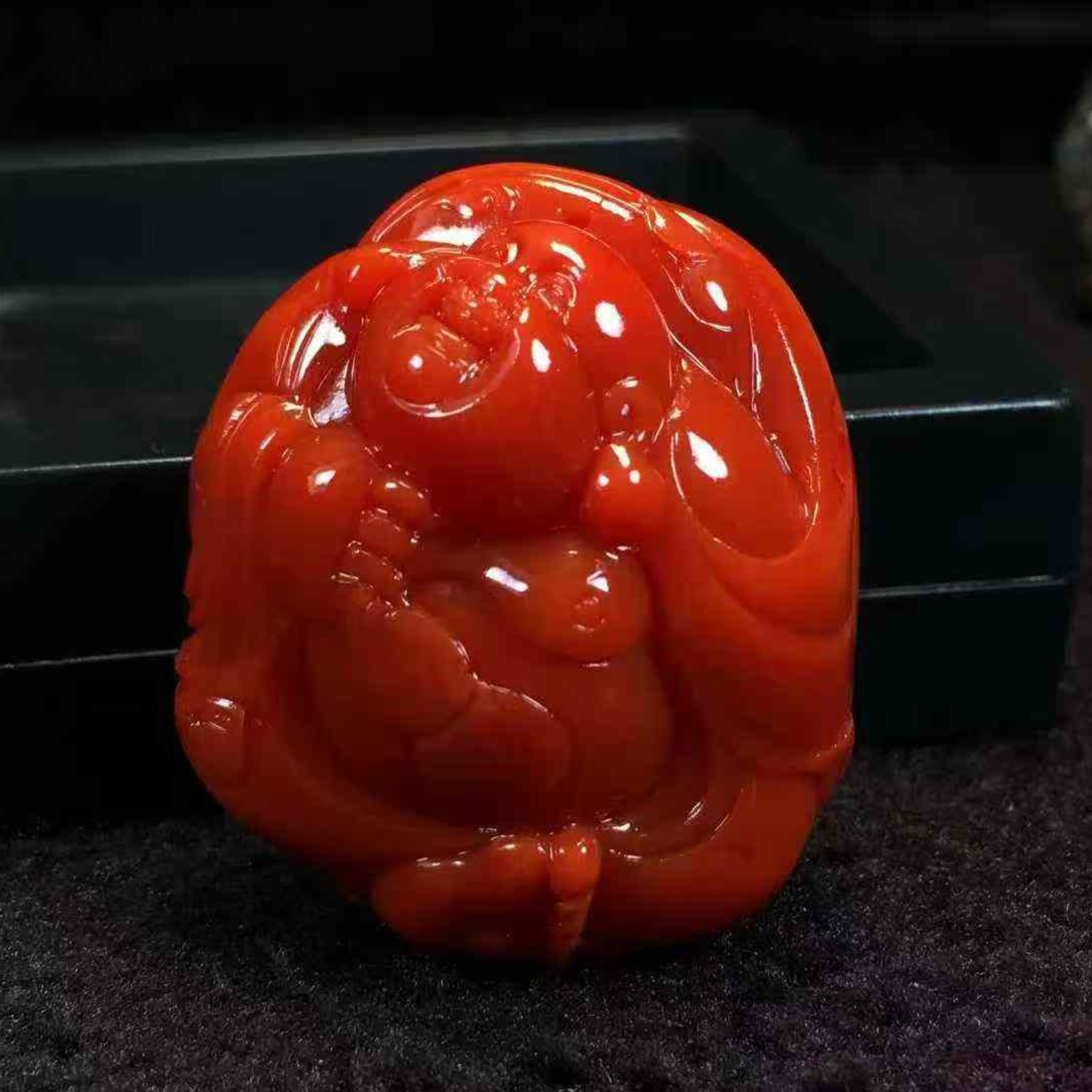 南红玛瑙弥勒佛吊坠挂件锁骨链男女款满肉柿子红瓦西笑佛雕件