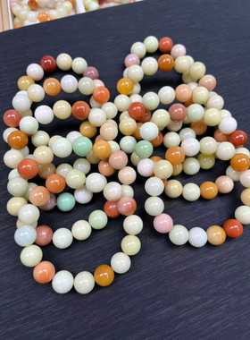 缅黄12m缤纷糖果手串珠宝饰品diy配饰精美礼品时尚手串百搭男女款