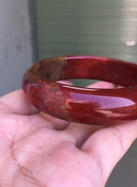 南红玛瑙手镯特色牛血红火焰纹珠宝饰品diy配饰精美礼品时尚手串