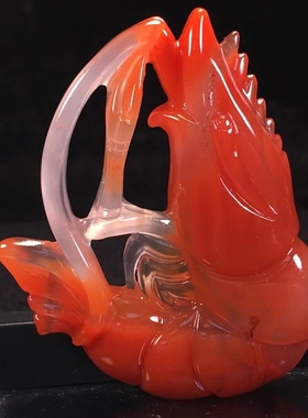 原矿南红九口料雕刻虾吊坠多宝文玩饰品1234567890㎜手串手链满肉