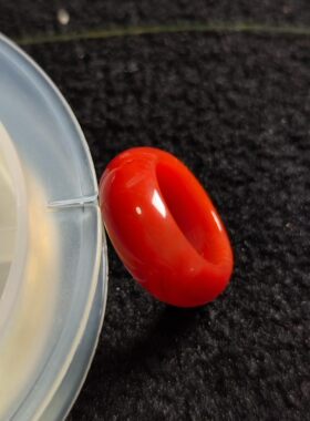 天然南红玛瑙指环男女款戒指玉质感一流内径16.3㎜精美饰品