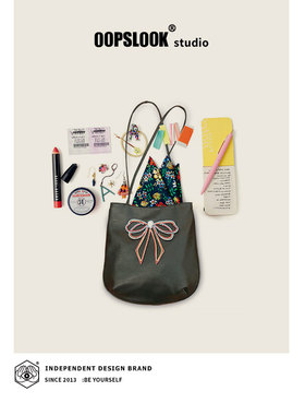 OOPSLOOK/巫鹿可小众设计手工质感女包百搭单肩皮包通勤自习质感