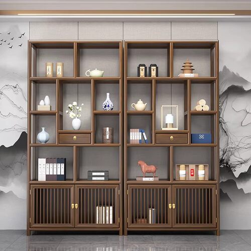中式实木博古架茶叶摆件品展示柜