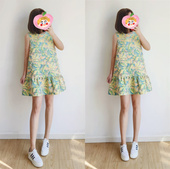 春秋新款 女碎花连衣裙洋气减龄无袖 背心裙气质显瘦遮肉小清新裙子