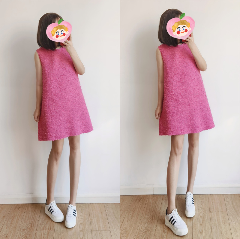 法式小香风编织无袖背心裙