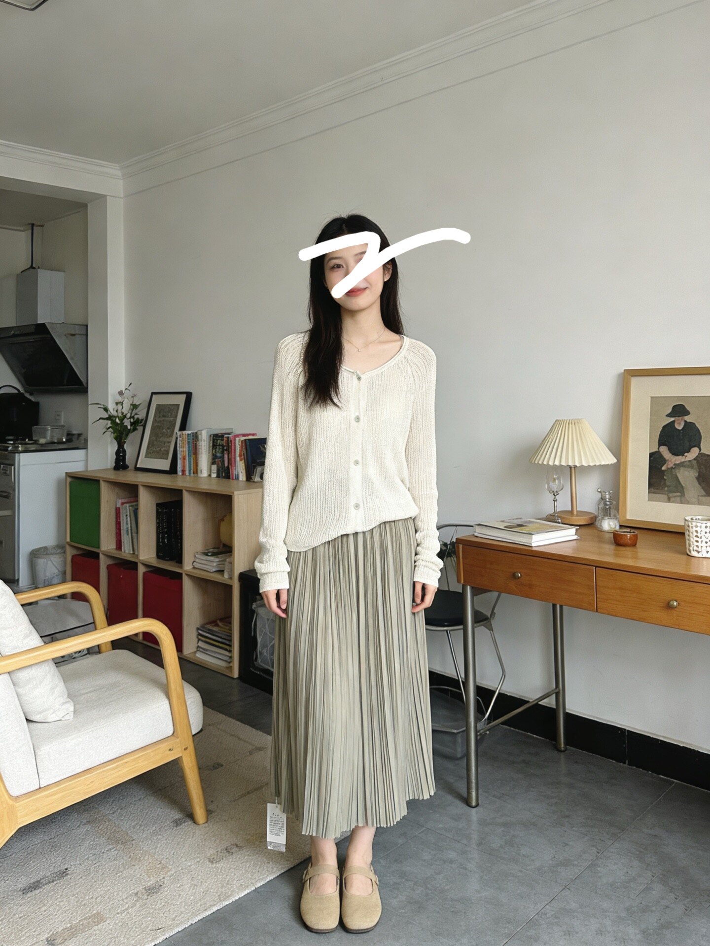 春款韩版宽松简约短款V领莱赛尔天丝针织开衫女毛衣女上衣女外套