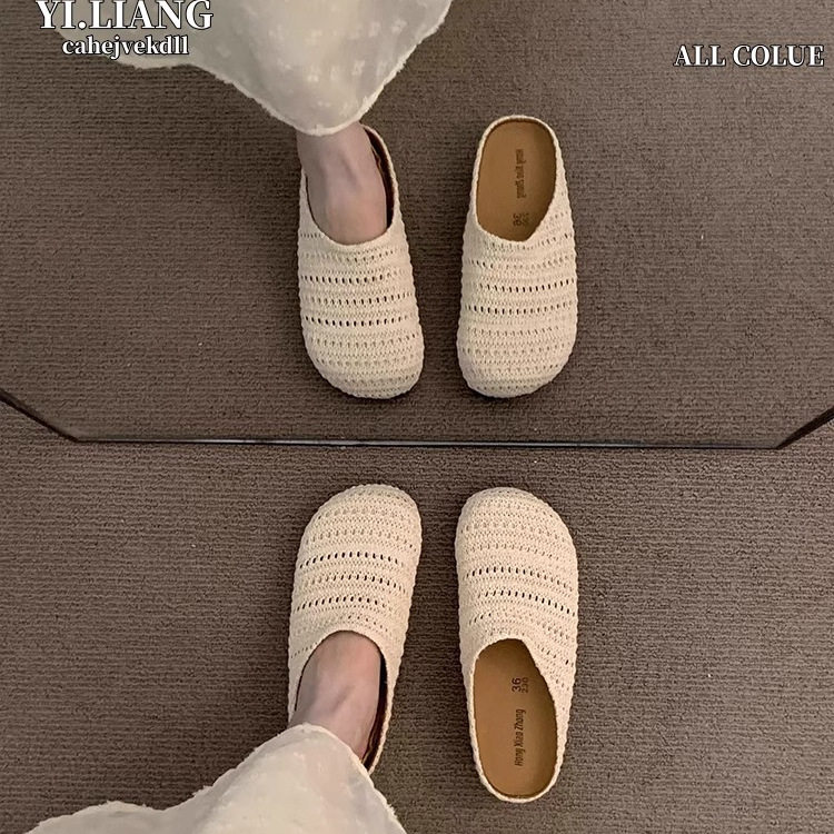 晚晚风厚底波西米亚勃肯鞋女外穿2026春夏度假一脚蹬包头半拖单鞋