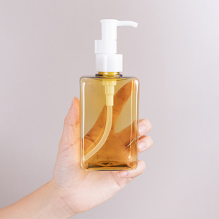 油泵瓶方形扁瓶高档茶油按压瓶旅行分装洗发水空瓶子150ml按压式