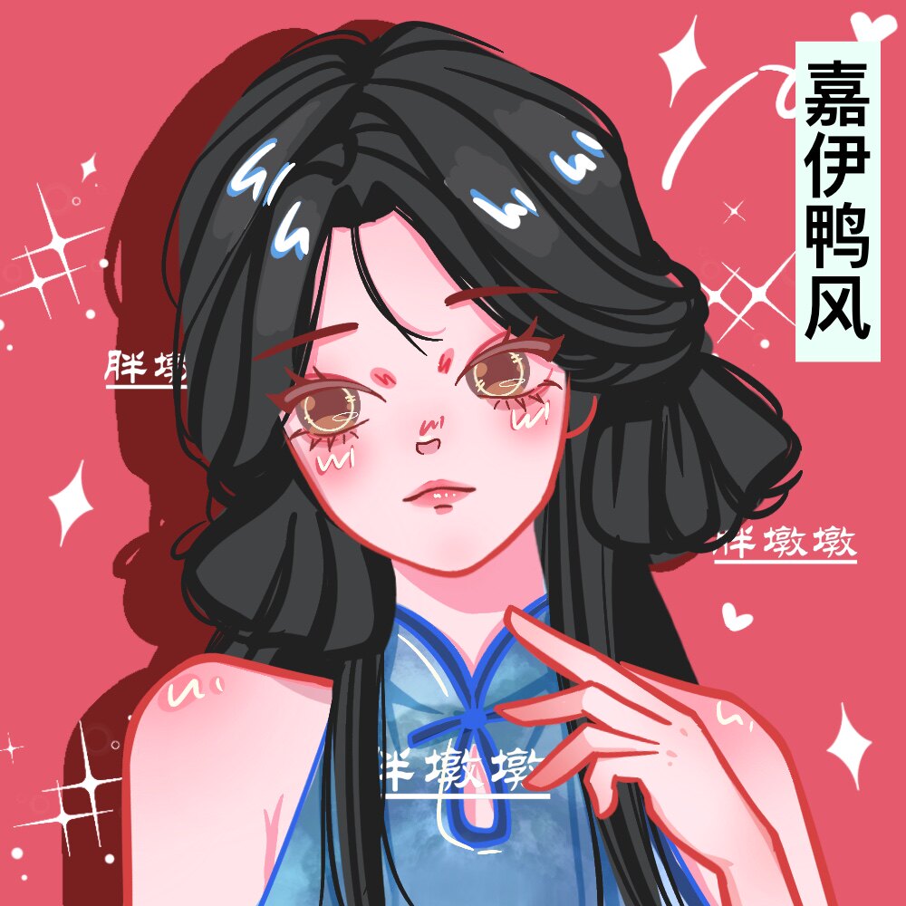 手绘头像定制情侣结婚软萌Q版动头像定制/手绘真人漫