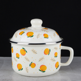 加厚珐琅搪瓷杯带盖餐杯学堂打饭上班带饭盒大号宿舍泡面大茶缸子