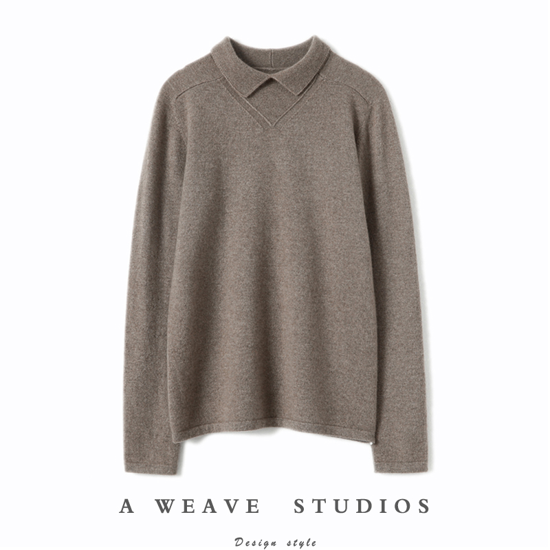 启超官方高端100%纯山羊绒衫