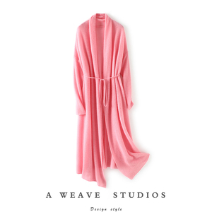 dream云朵般柔软 清风拂面 纯羊绒针织开衫 长款空调防晒衫薄外套