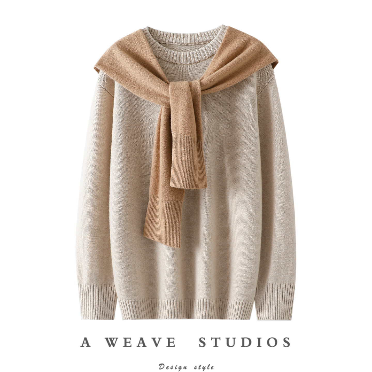 太好看了吧~加厚100%纯山羊绒衫女假两件披肩连帽衫毛衣宽松新款,女装/女士精品,羊绒衫,淘宝优惠券,粉丝福利购,淘宝优惠卷