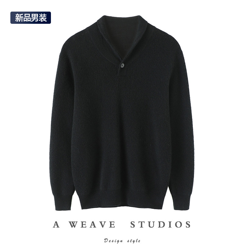 无法抗拒气质~男士加厚羊绒衫V领纯山羊绒毛衣套头针织打底衫秋冬,男装,羊绒套衫,淘宝优惠券,粉丝福利购,淘宝优惠卷