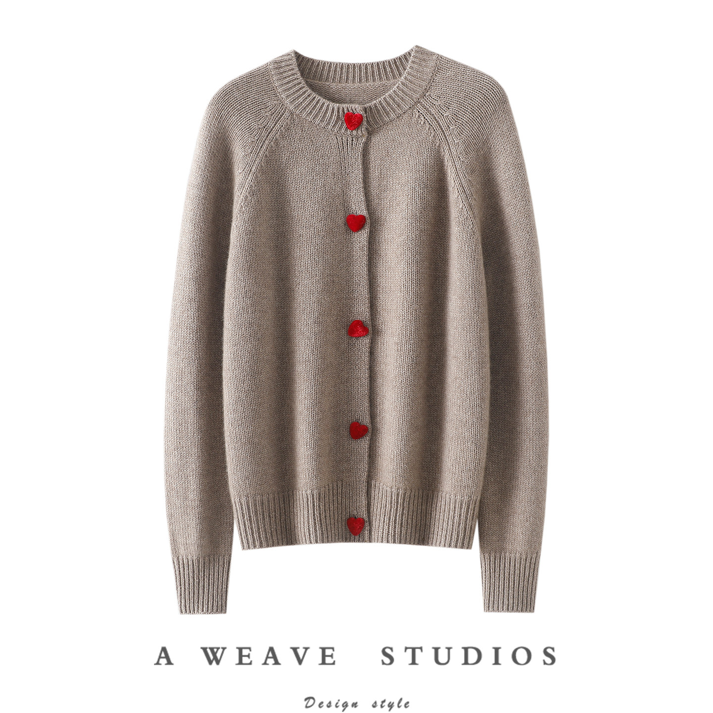 越穿越喜欢！爱心扣加厚100%纯山羊绒开衫女纯羊绒毛衣针织外套,女装/女士精品,羊绒衫,淘宝优惠券,粉丝福利购,淘宝优惠卷