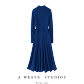 100纯羊绒女大摆裙长款 拽拽时髦 大克重羊绒衫 羊绒连衣裙子秋冬