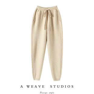 冬新款 王炸版 子女外穿显瘦百搭休闲铅笔裤 大克重加厚羊绒裤 型