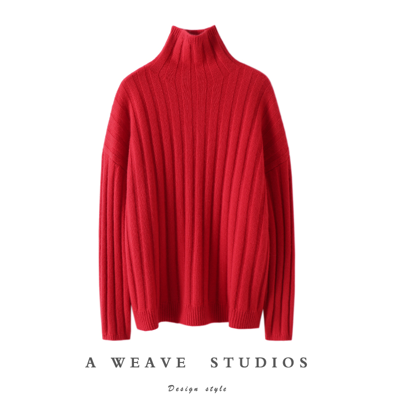 启超高端100%纯山羊绒衫