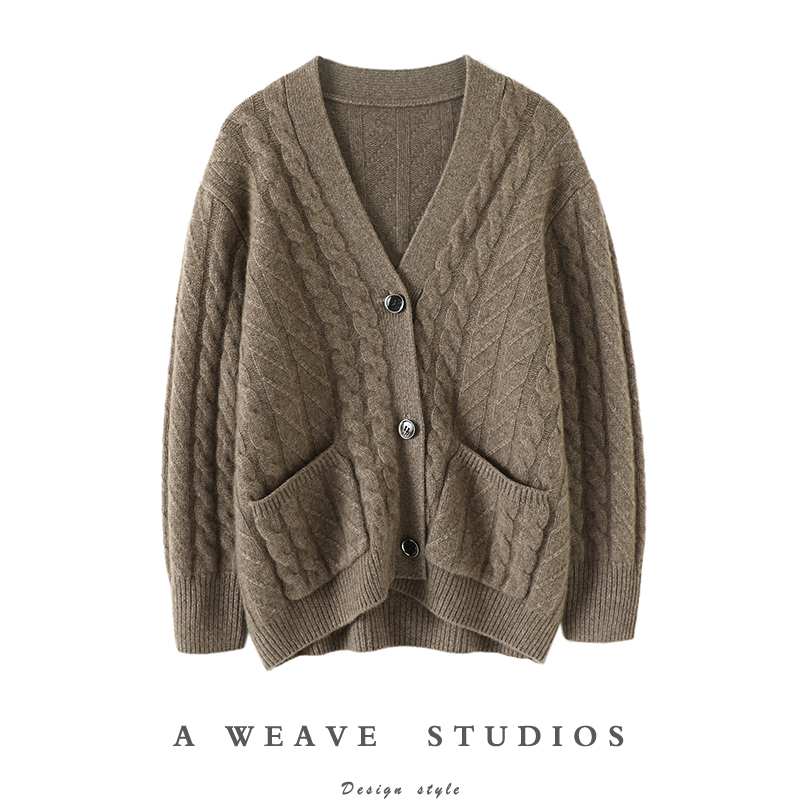 启超高端100%纯山羊绒衫