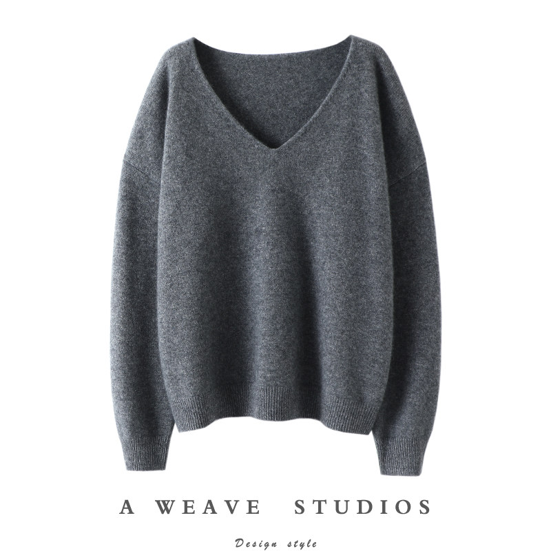 精致品质在线！加厚V领衫女纯毛衣打底衫宽松秋冬,女装/女士精品,羊绒衫,淘宝优惠券,粉丝福利购,淘宝优惠卷