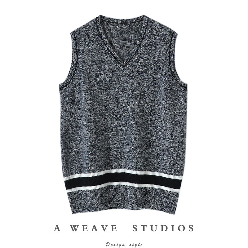 刚需款推荐！V领花灰羊绒坎肩背心纯羊绒衫女毛衣V领马甲秋冬加厚