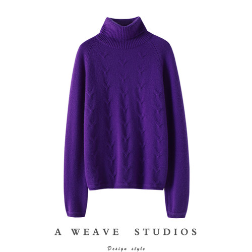 启超高端100%纯山羊绒衫