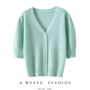 纯羊绒毛衣秋冬上衣 女V领中袖 强强强烈推荐 加厚100%纯山羊绒开衫