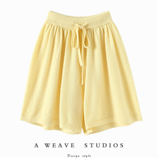 人间太值得~GAO端定制版大夏天可以穿的精纺山羊绒短裤子女夏透气