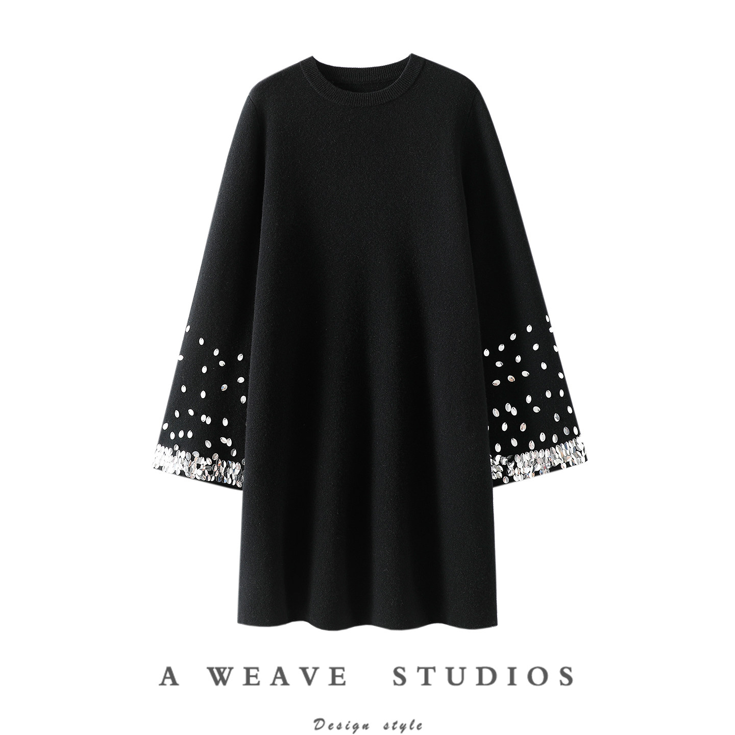 官方正品！瑰丽高奢~加厚100%纯山羊绒衫女中长款羊绒毛衣连衣裙