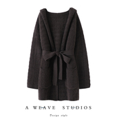 真 选对了 重磅1000克纯山羊绒时尚 隆重推荐 连帽开衫 加厚外套