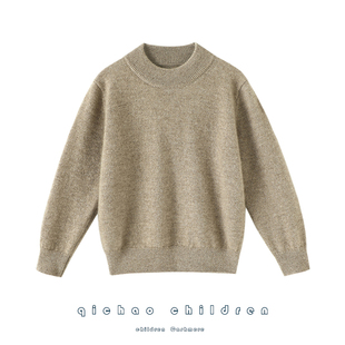 这件能夸上天！儿童山羊绒衫半高领男女款纯羊绒毛衣小中大童秋冬