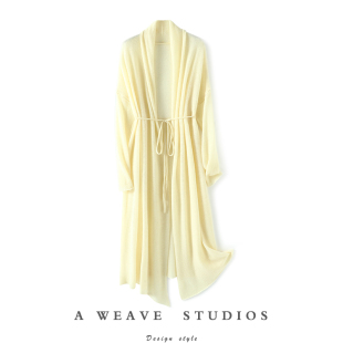 空调防晒衫 dream云朵般舒适 长款 纯羊绒针织开衫 薄外套 贵妇名媛