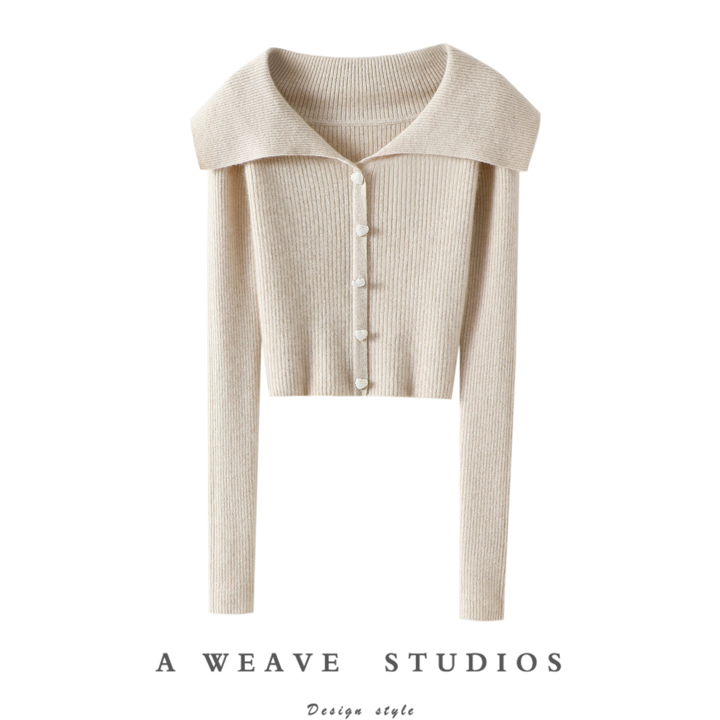 太喜欢了！大翻领珍珠扣100%纯羊绒开衫女假开衫弹力针织外套秋冬,女装/女士精品,羊绒衫,淘宝优惠券,粉丝福利购,淘宝优惠卷