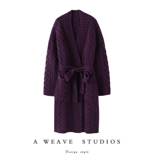 女纯羊绒毛衣针织开衫 加厚山羊绒开衫 大外套 乘风破浪 重磅收官