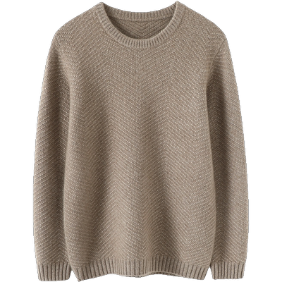 启超男士高端100%纯山羊绒衫