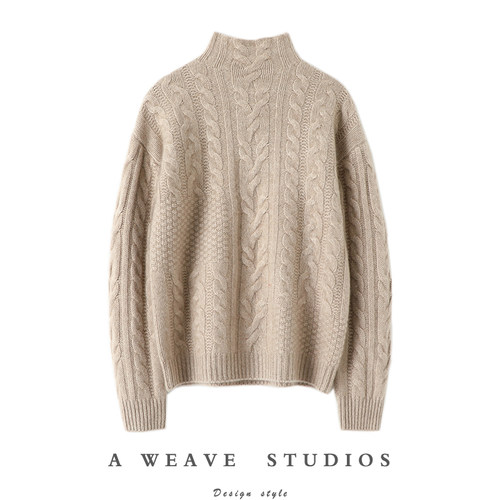 启超官方高端100%纯山羊绒衫