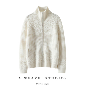 审美与品位的提升！加厚高领100%纯山羊绒开衫女毛衣拉链开衫外套