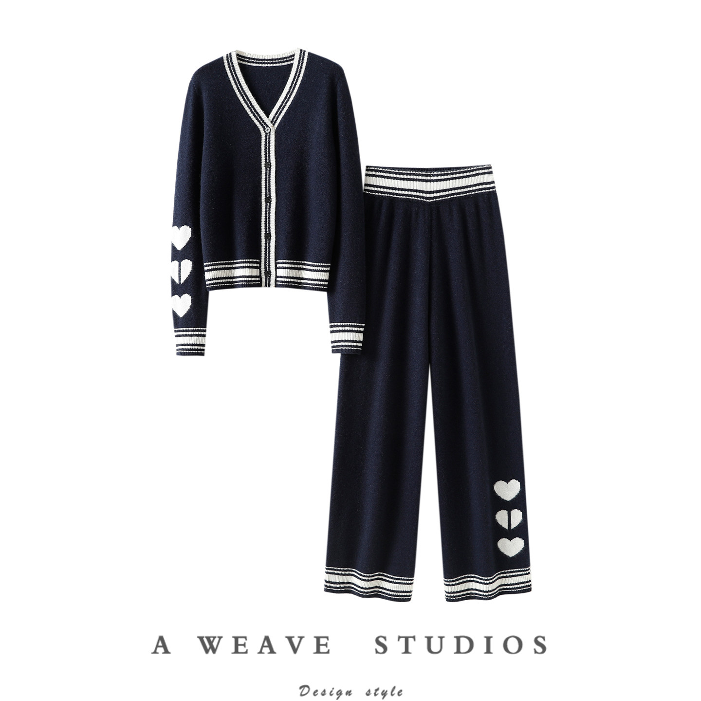 我自有姿态~爱心提花加厚100%纯山羊绒开衫女羊绒裤子女外穿套装,女装/女士精品,羊绒衫,淘宝优惠券,粉丝福利购,淘宝优惠卷