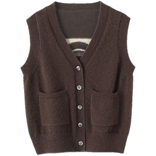 巨好穿！儿童纯山羊绒开衫秋冬男女款坎肩宝宝毛衣针织开衫马甲