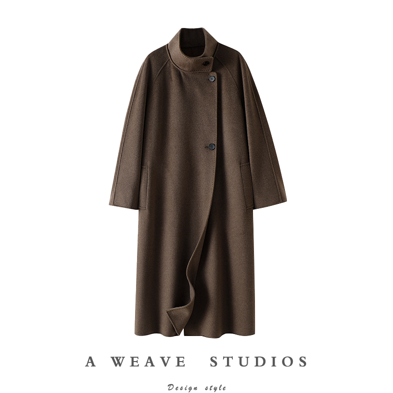 启超官方高端100%纯山羊绒大衣