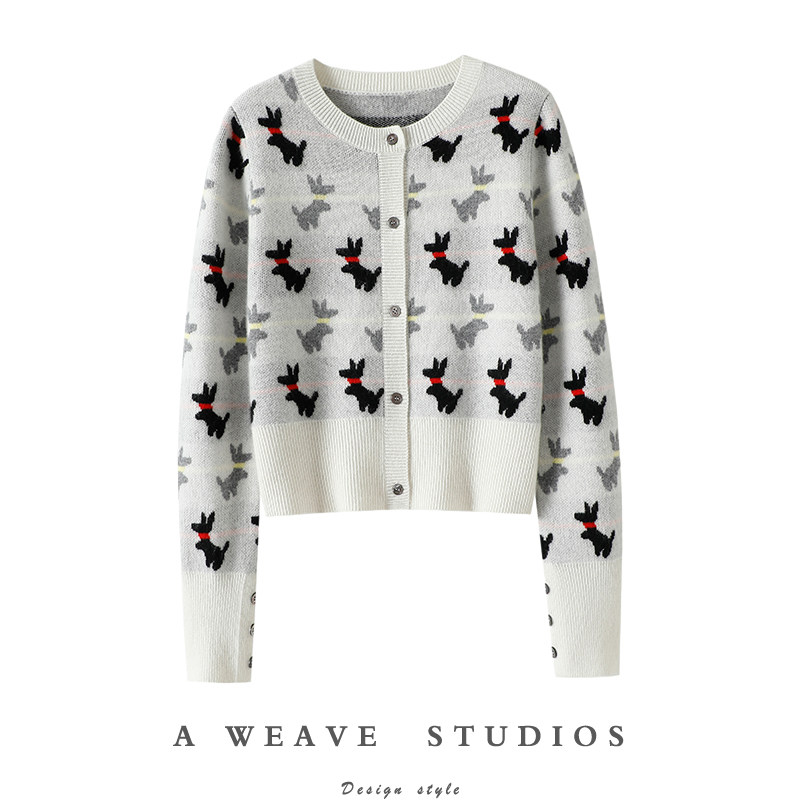 一眼美炸！时髦狗狗~加厚100%纯山羊绒开衫女短款羊绒毛衣小外套,女装/女士精品,羊绒衫,淘宝优惠券,粉丝福利购,淘宝优惠卷