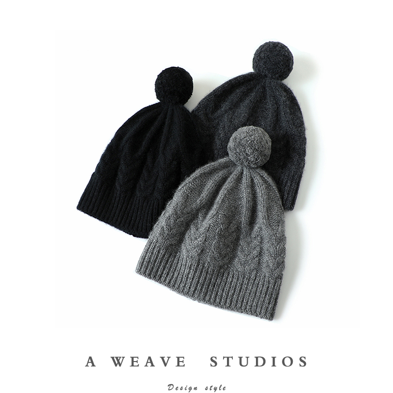 启超高端100%纯山羊绒帽子