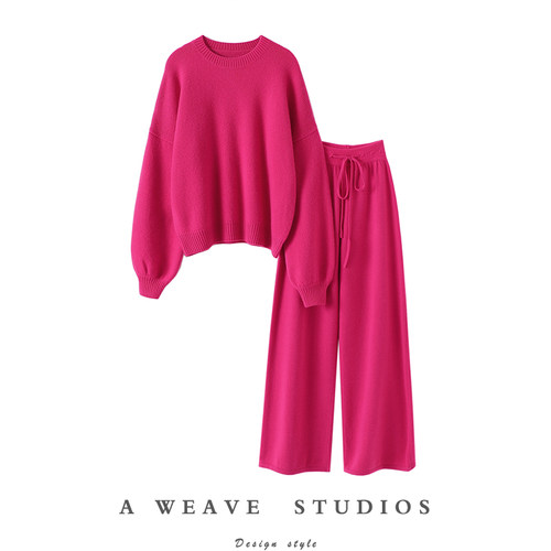 启超高端100%纯山羊绒套装