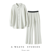 意境纯粹之美 子女外穿 羊绒裤 珠片加厚100%纯山羊绒开衫 女中长款