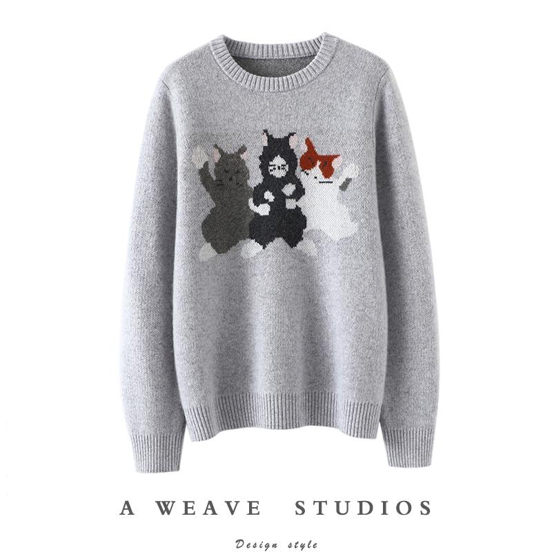 启超高端100%纯山羊绒衫